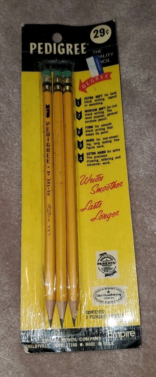 Vintage Pedigree Pencils 3 Pack #5819 NOS