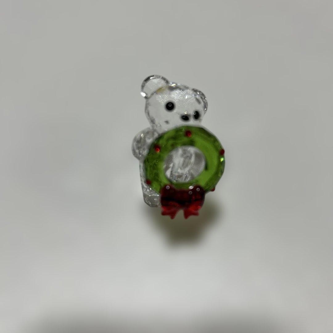 Swarovski Chris Bear Christmas Wreath 2017 Crystal Figurine