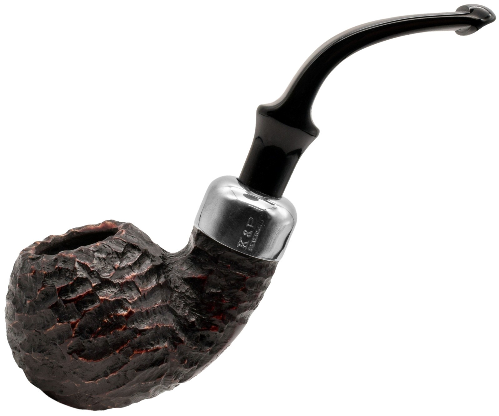 Peterson System Standard Rustic Finish Extra Large Bent Apple Briar Pipe (302)