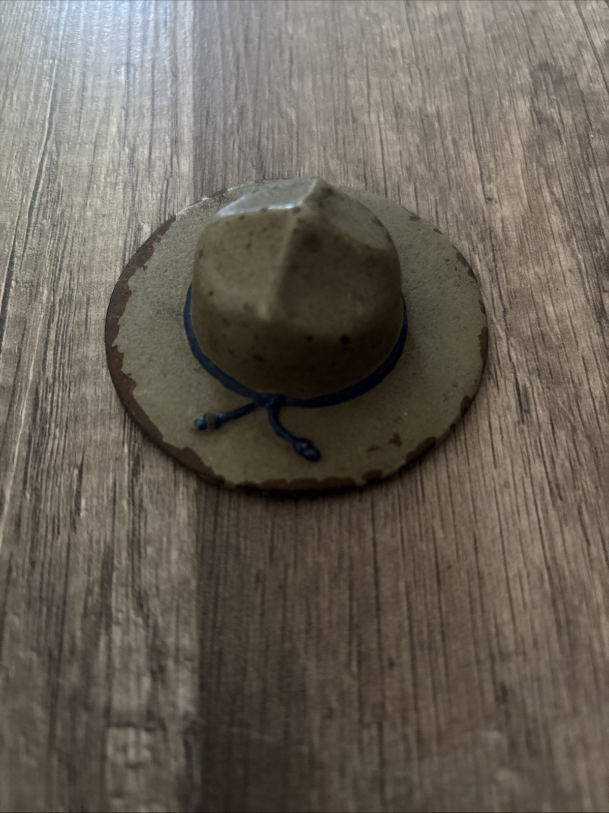 Vtg Campaign Hat Paperweight Spain-Amer War Rough Rider Hat Paperweight