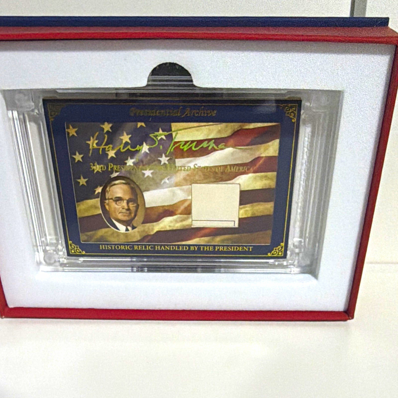 Harry S. Truman 2025 Collectible Card Historic Relic Politics Display Box