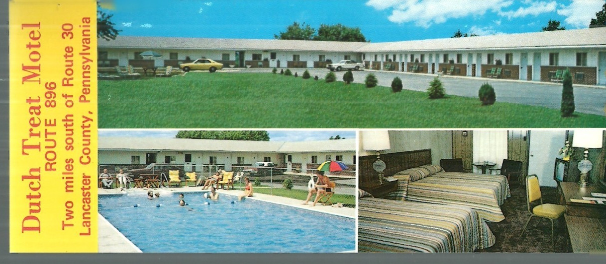 XL CARD OF THE DUTCH TREAT MOTEL RT 896 SOUTH OF RT 30 NEAR LANCASTER, PA