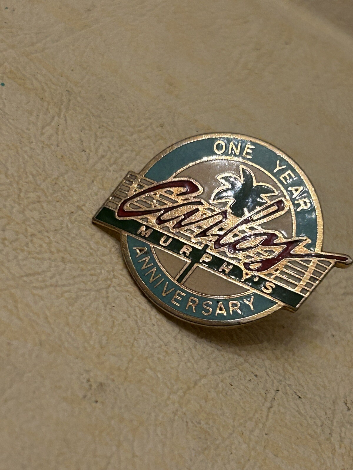 vintage pinback one year CARLOS Murphy\'s  anniversary pinback