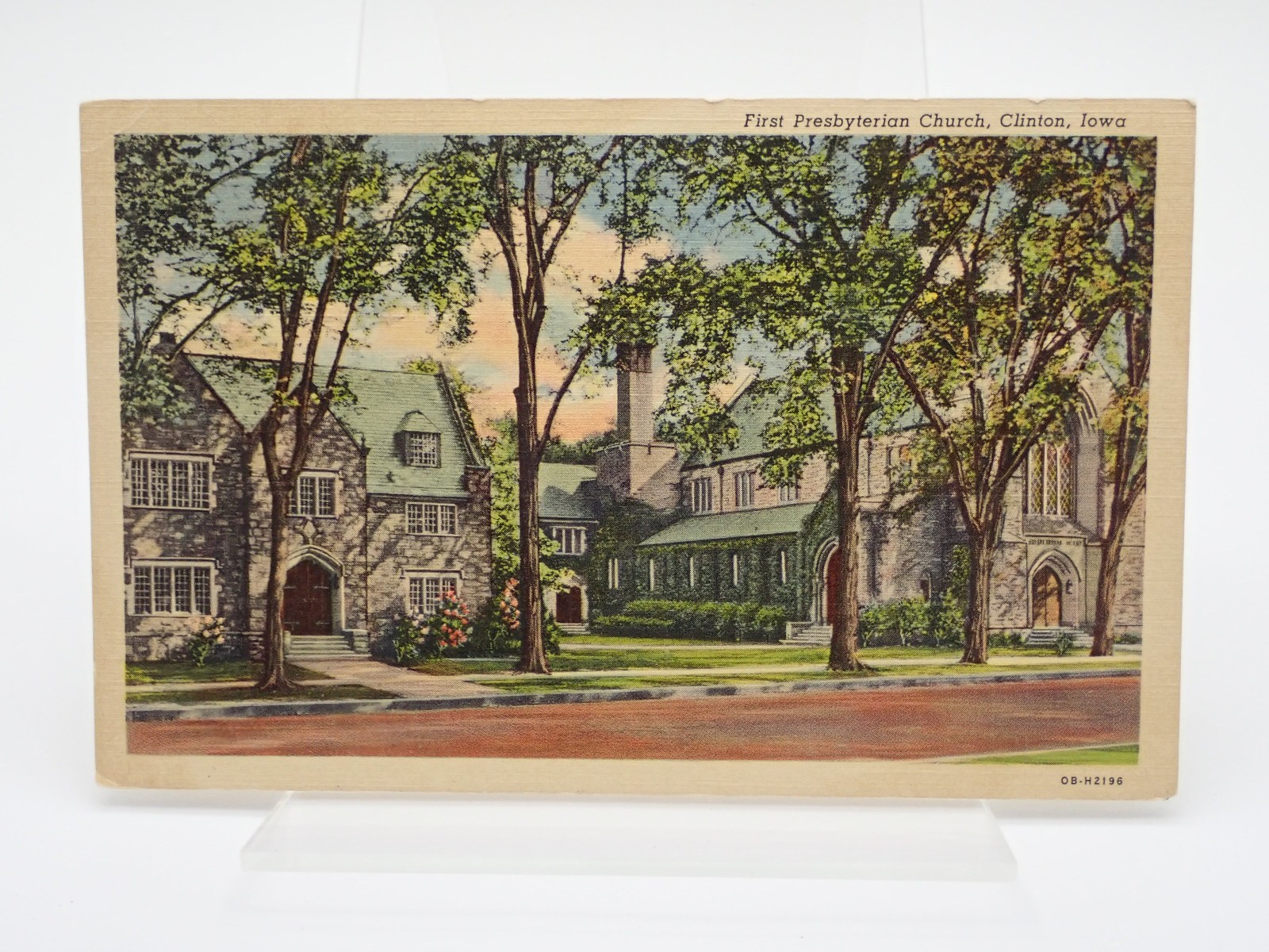 First Presbyterian Church Clinton Iowa Vintage Postcard