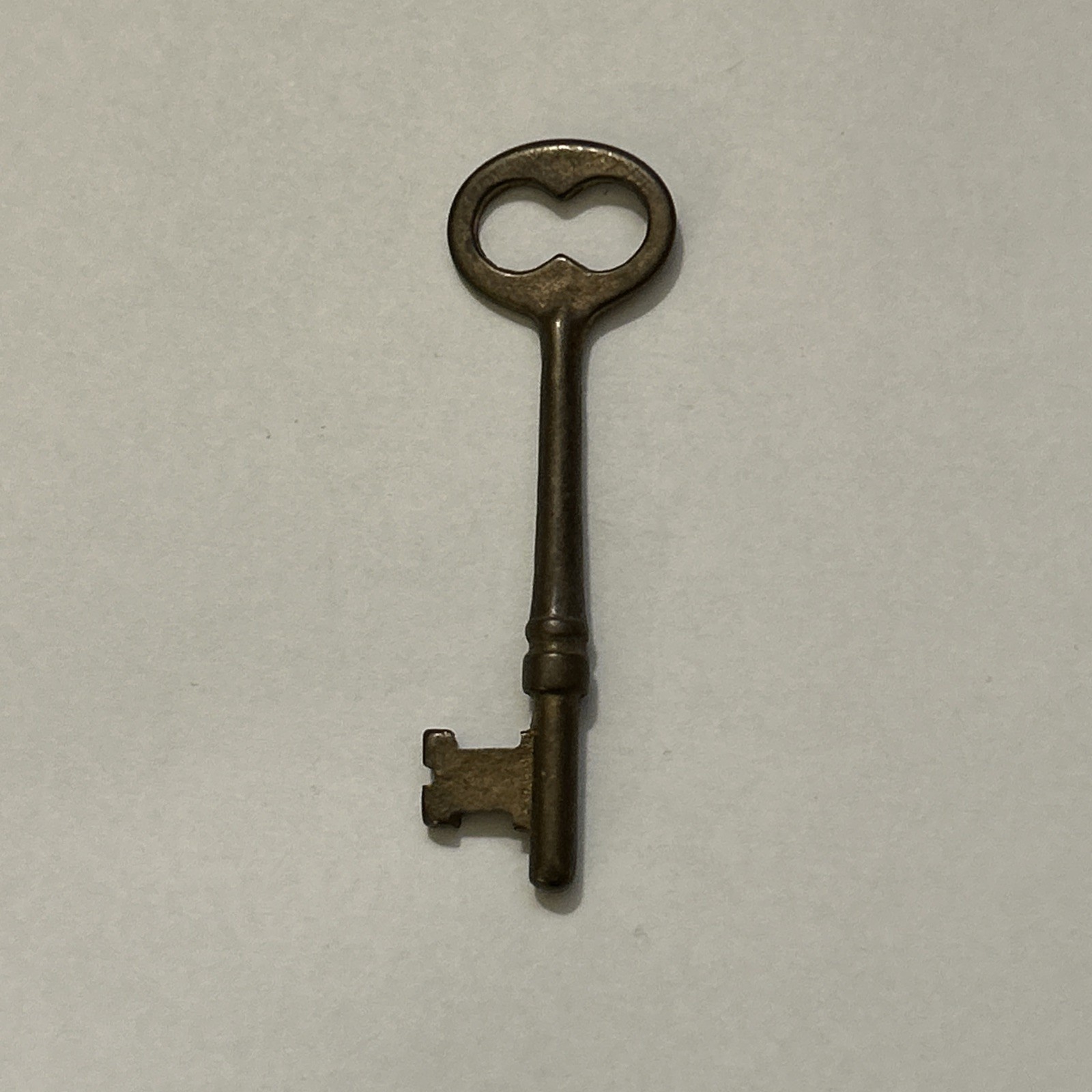 Old Antique Brass Skeleton Key Solid Barrel Legit Antique Key 2 3/4”