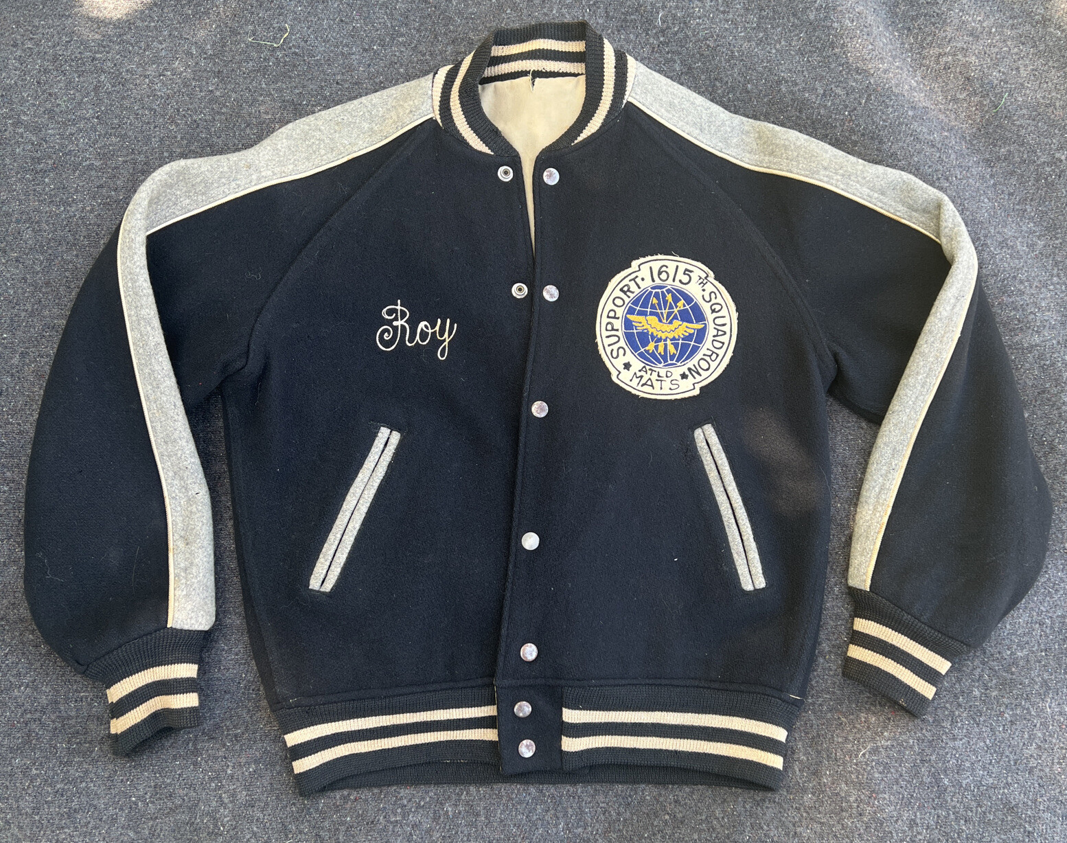 Unisport reversible varsity jacket 1950s 1615th Support Squadron Tripoli Africa Unisport reversible varsity jacket 1950s 1615th Support Squadron Tripoli Africa