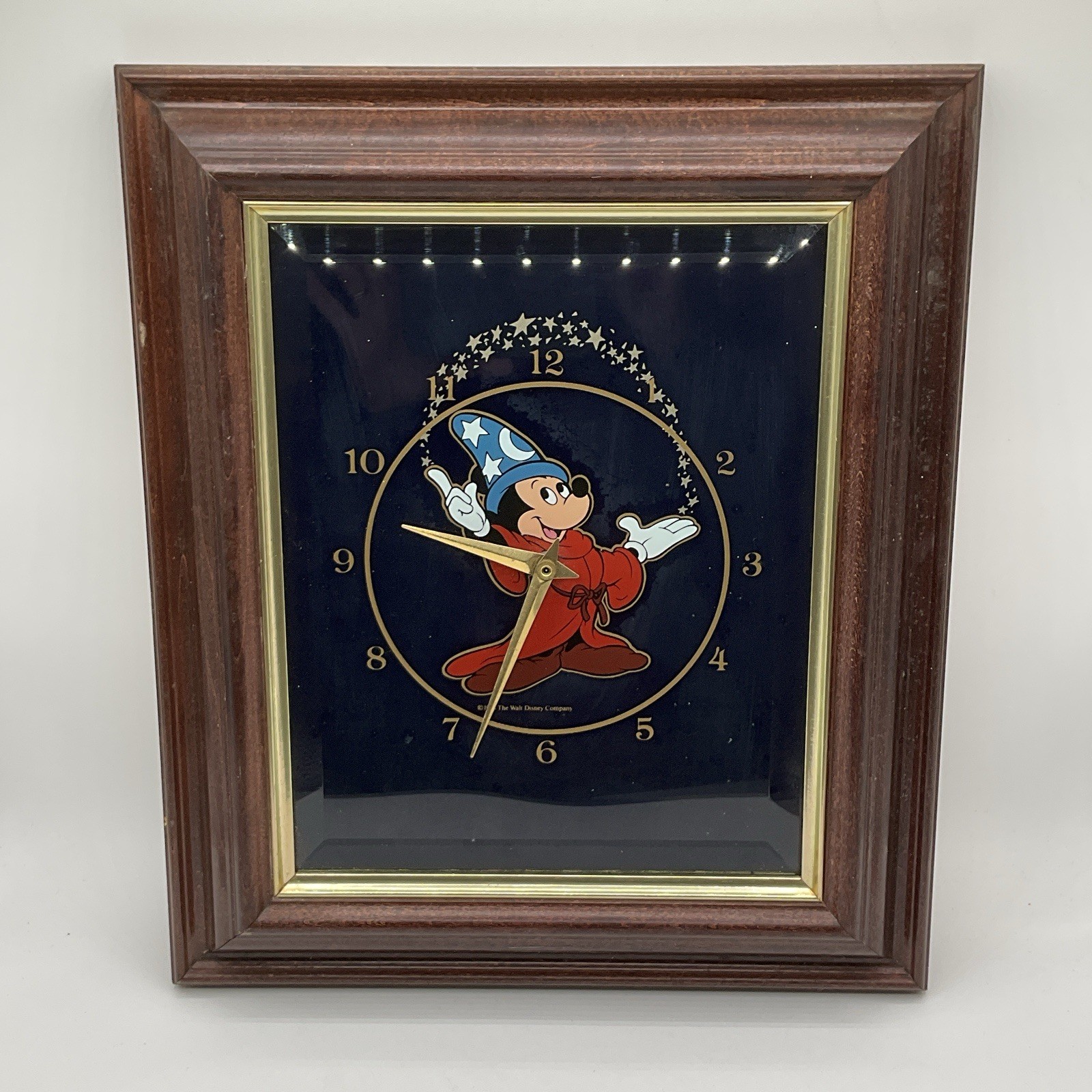 Vintage 1988 Disney Mickey Mouse Sorcerer\'s Apprentice Wall Clock Charles Opie