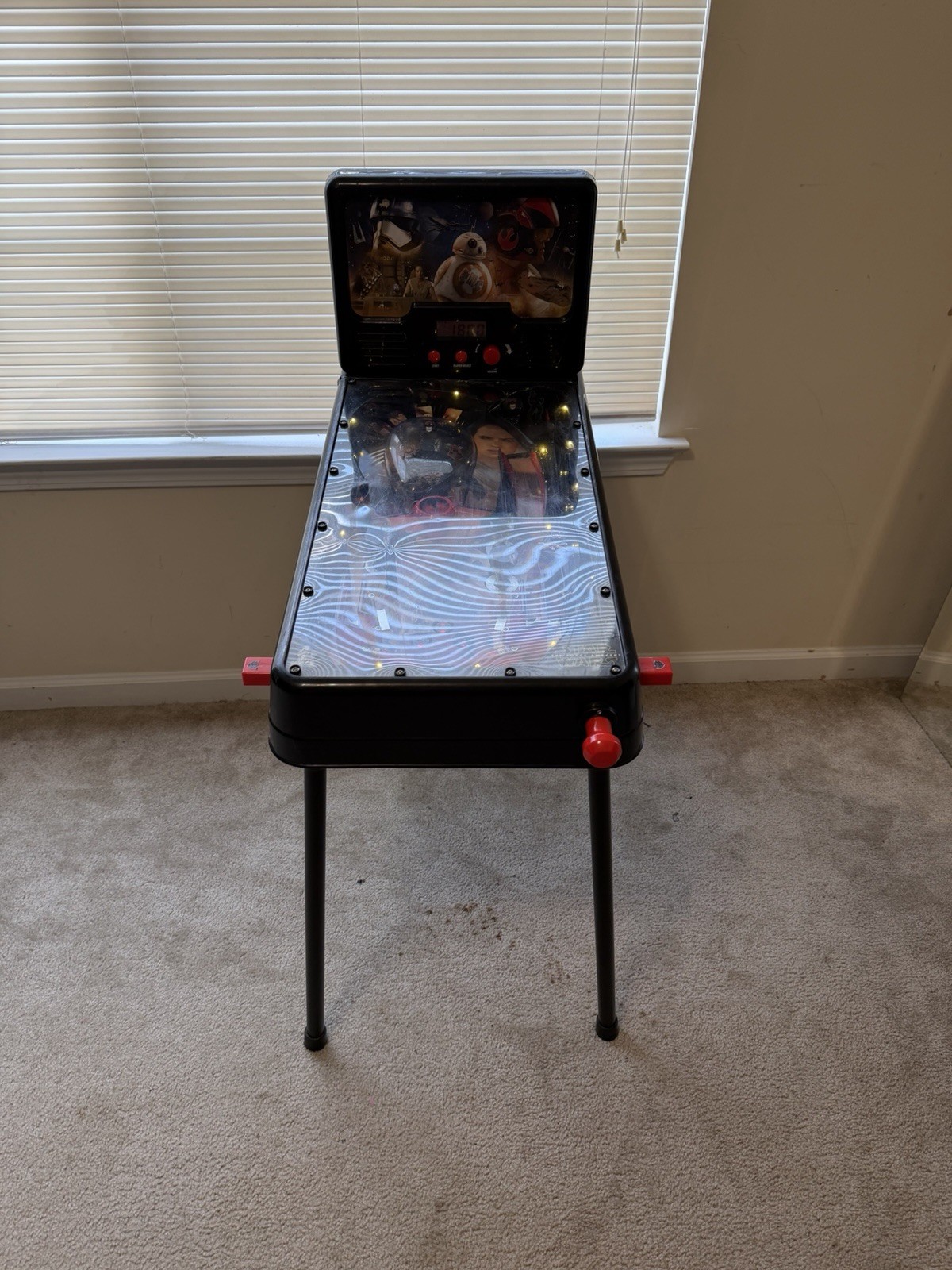 Star Wars The Force Awakens Electronic Pinball Machine Tabletop Arcade W/ Legs