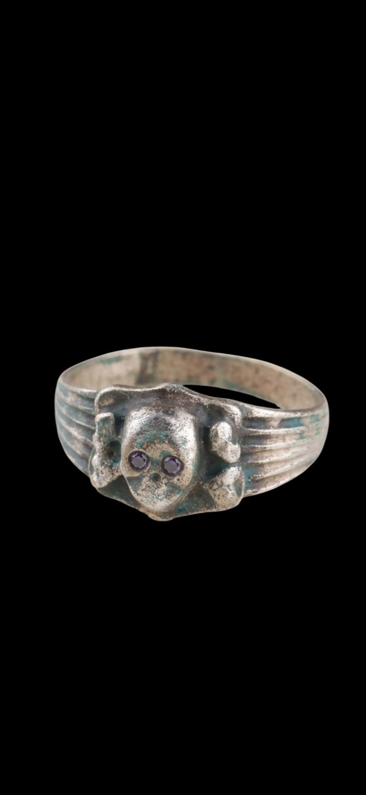 Ring Unique Antique Rare Soldiers Ww1 Central European purple ruby eyes ww2 Ring Unique Antique Rare Soldiers Ww1 Central European purple ruby eyes ww2