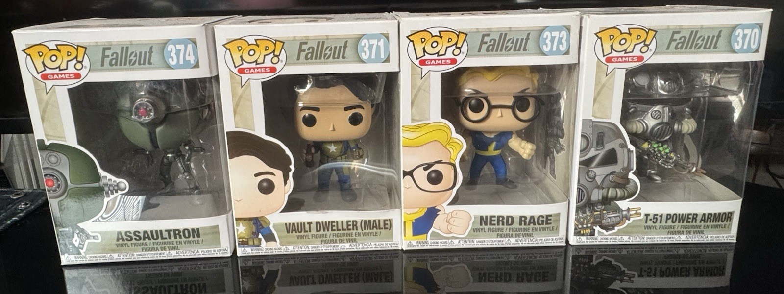 Fallout Funko Pop 370, 371, 373, and 374 Fallout Funko Pop 370, 371, 373, and 374