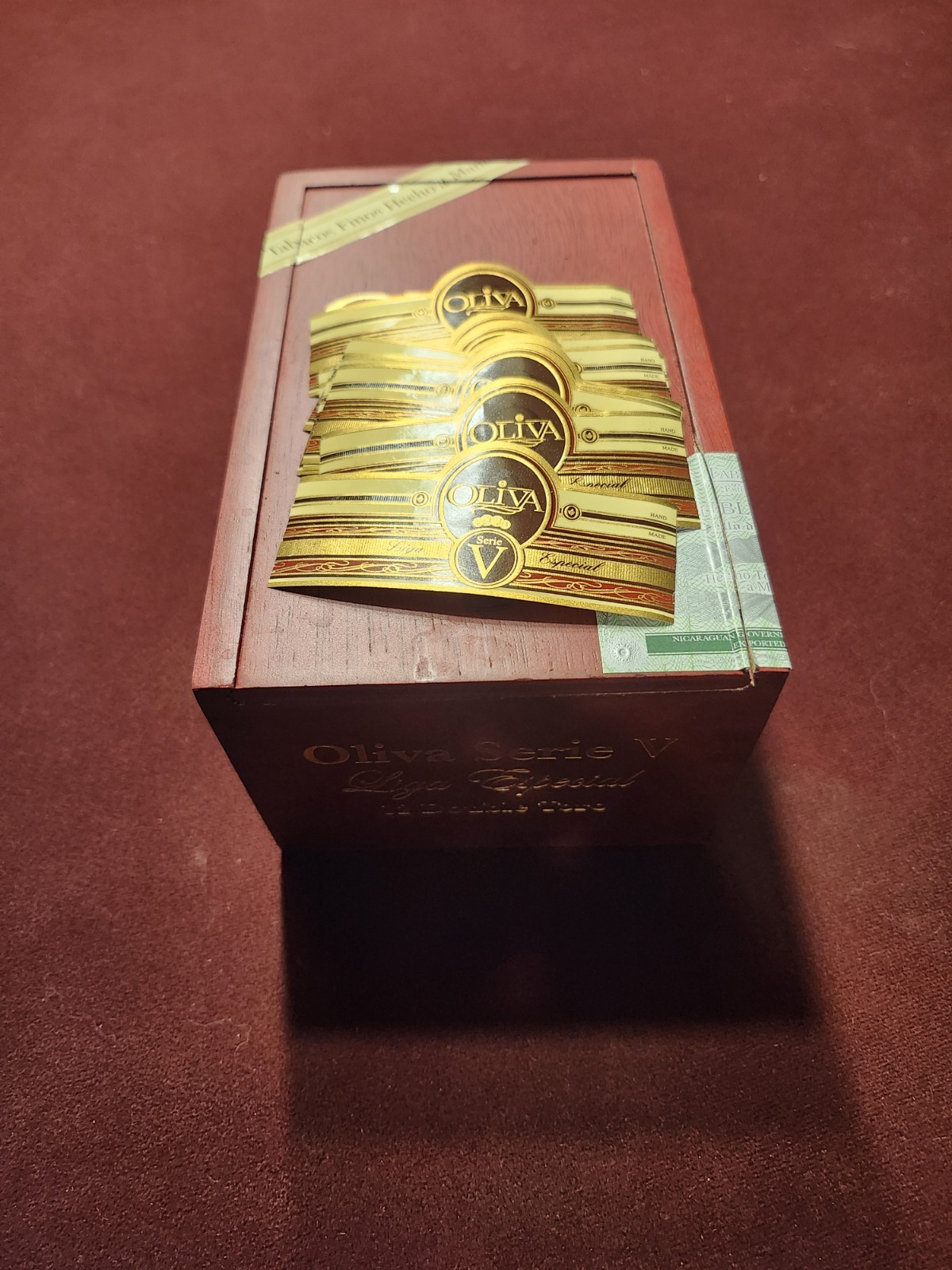 Oliva Series V Double Toro Gordo Empty Cigar Box & 12 Bands *No Cigars*