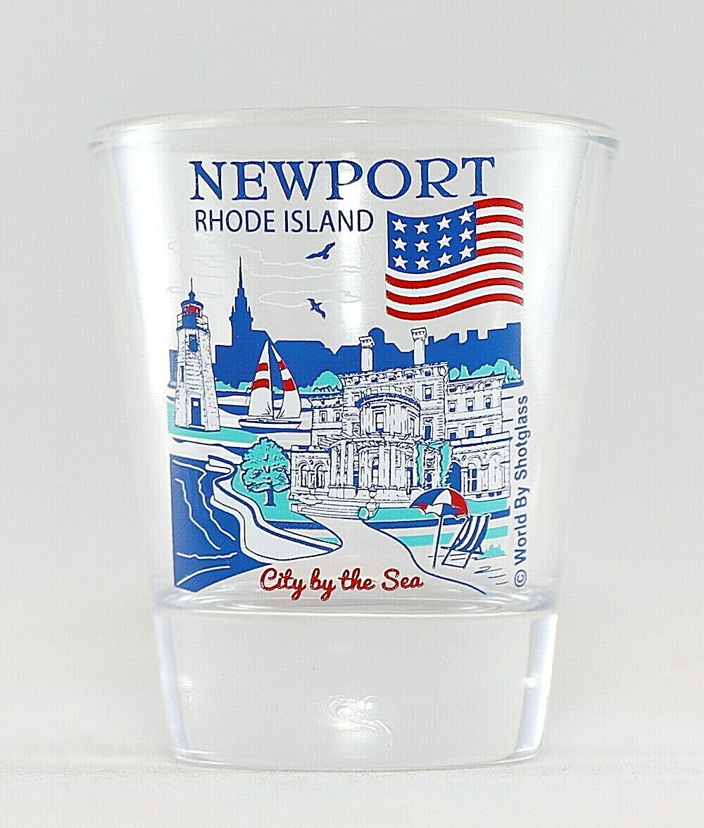 NEWPORT RHODE ISLAND GREAT AMERICAN CITIES COLLECTION SHOT GLASS SHOTGLASS