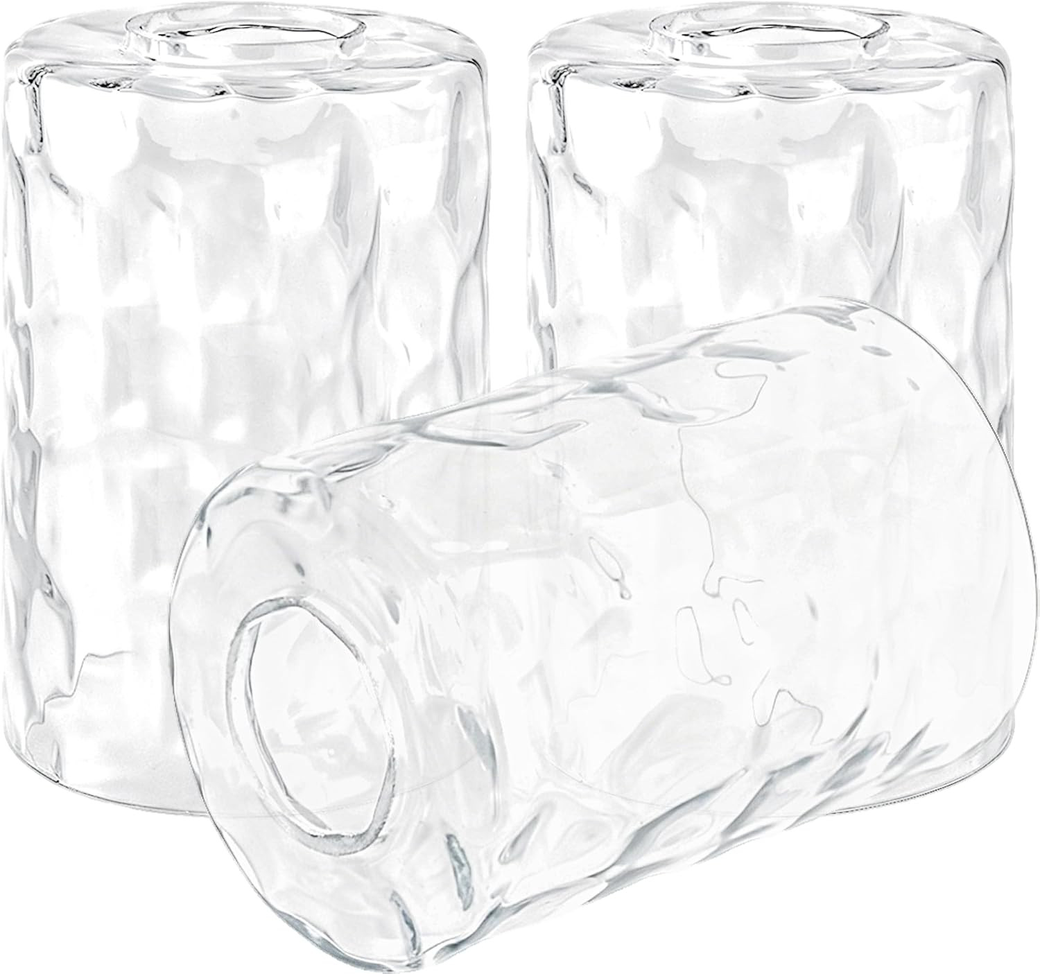 3Pcs Clear Hammered Glass Lamp Shade,3.94\ 3Pcs Clear Hammered Glass Lamp Shade,3.94\
