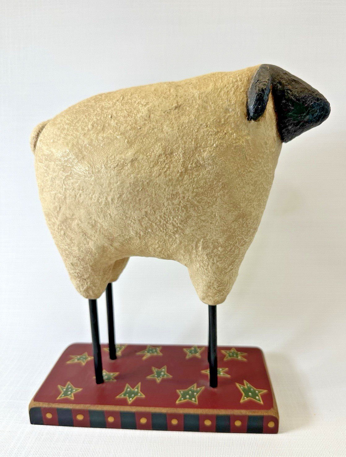 Vintage Debbie Piotrowski Farmhouse Sheep Rustic Americana Folk Art 9.25\