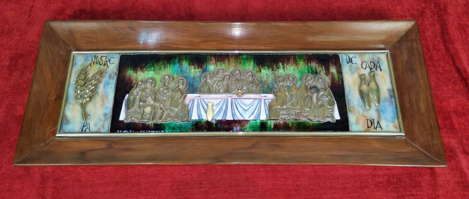 THE HOLY SUPPER. ENAMELED SILVER. MORATÓ (?). SPAIN. CIRCA 1950