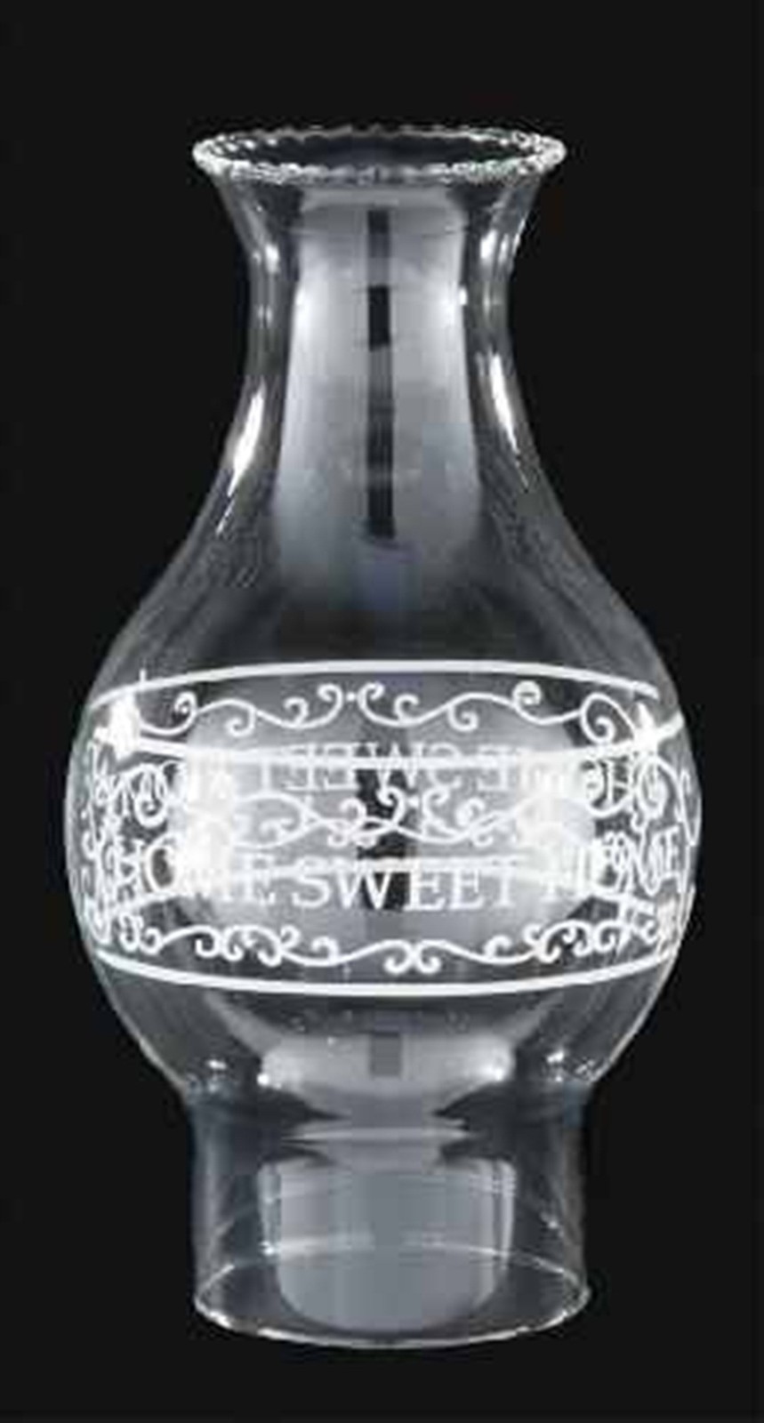 New #769 Home Sweet Home Kerosene Lamp Clear BOROSILICATE Glass Globe 3 x 8 1/2