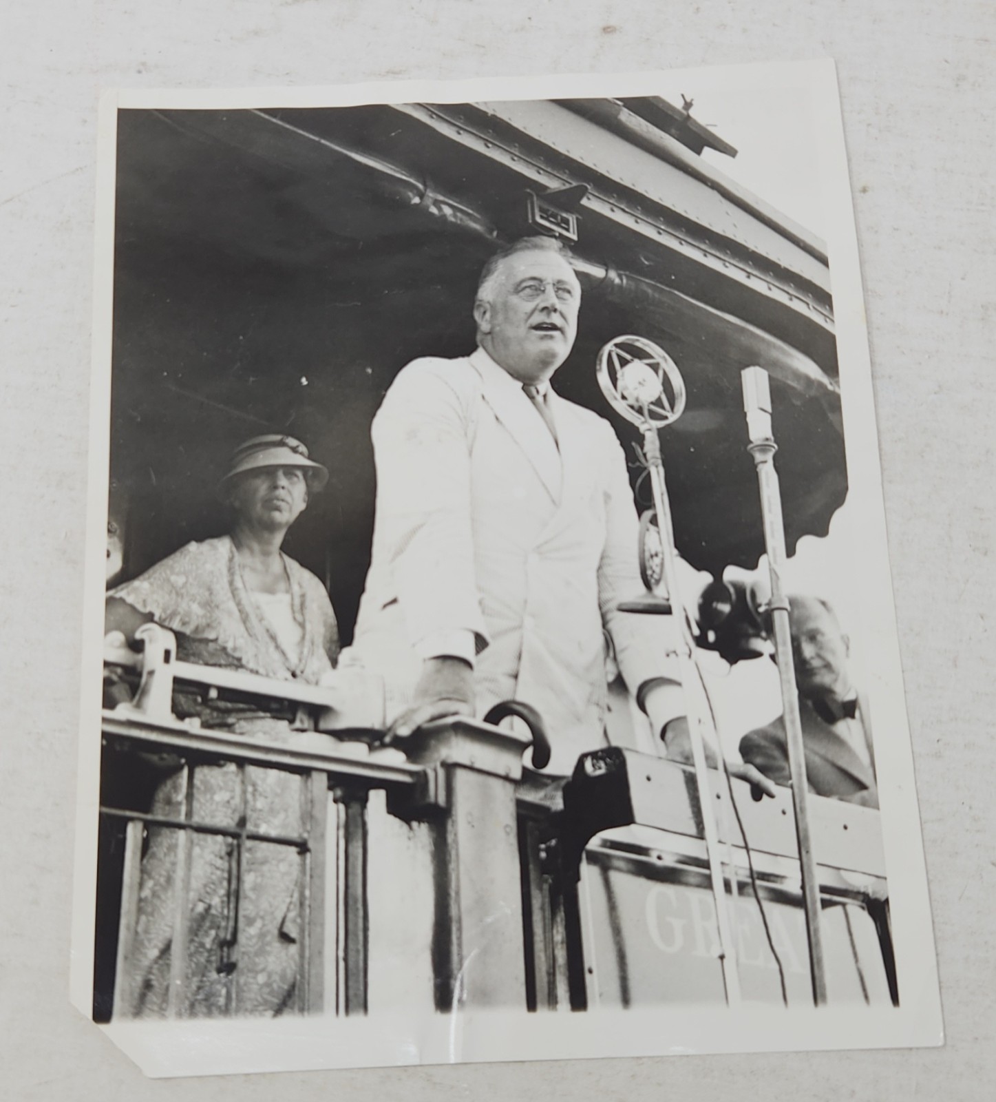 Vintage 1934 FDR Press Photo Franklin D Roosevelt Whistle Stop Train Drought