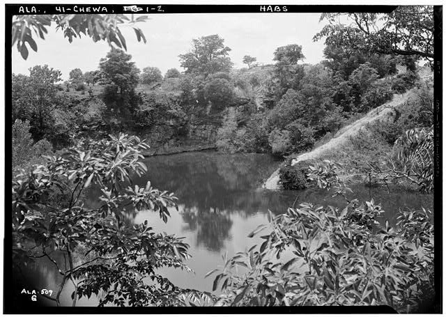 Photo:Chewacla Alabama 1937 Old Lime Pit Chewacla Limeworks HABS