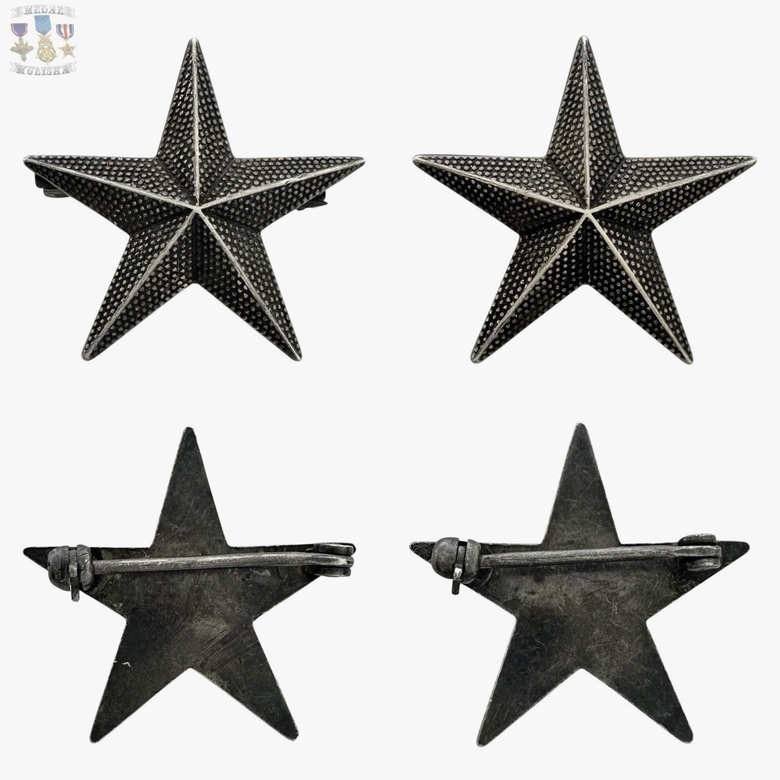 PRE WW2 USMC ARMY GENERAL RANK STAR INSIGNIA 1” SHOULDER SIZE FALSE BULLION   #2