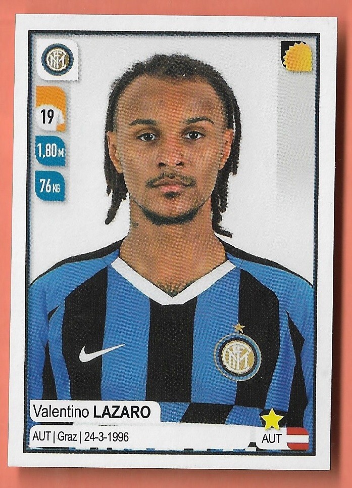 PANINI FOOTBALLERS 2019 2020 N.224 Valentino Lazaro Inter PANINI FOOTBALLERS 2019 2020 N.224 Valentino Lazaro Inter