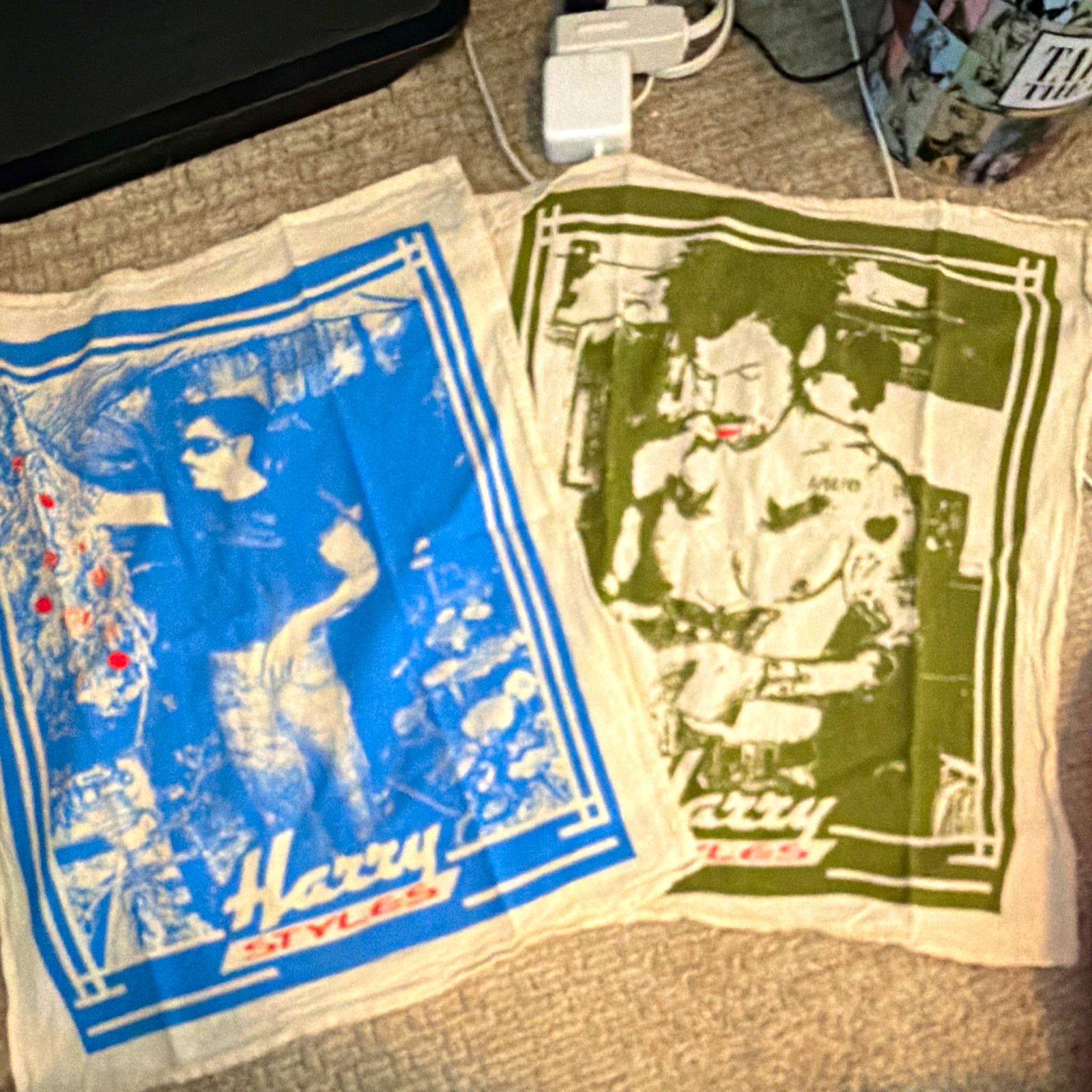 Harry Styles 2-Pack Cotton Graphic Print Tea Towels Blue/Green Decorative Harry Styles 2-Pack Cotton Graphic Print Tea Towels Blue/Green Decorative