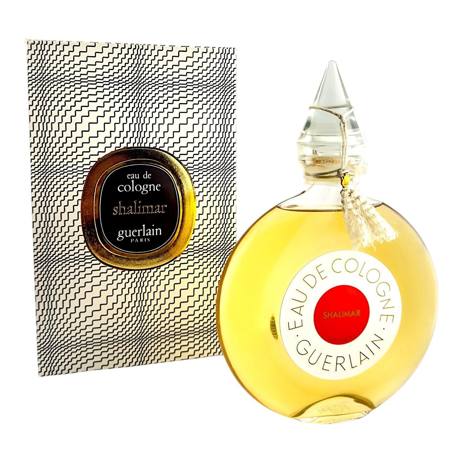 Massive Vintage Guerlain Shalimar EDC Rare Collectors 16oz Flacon 1960s-70s NIB