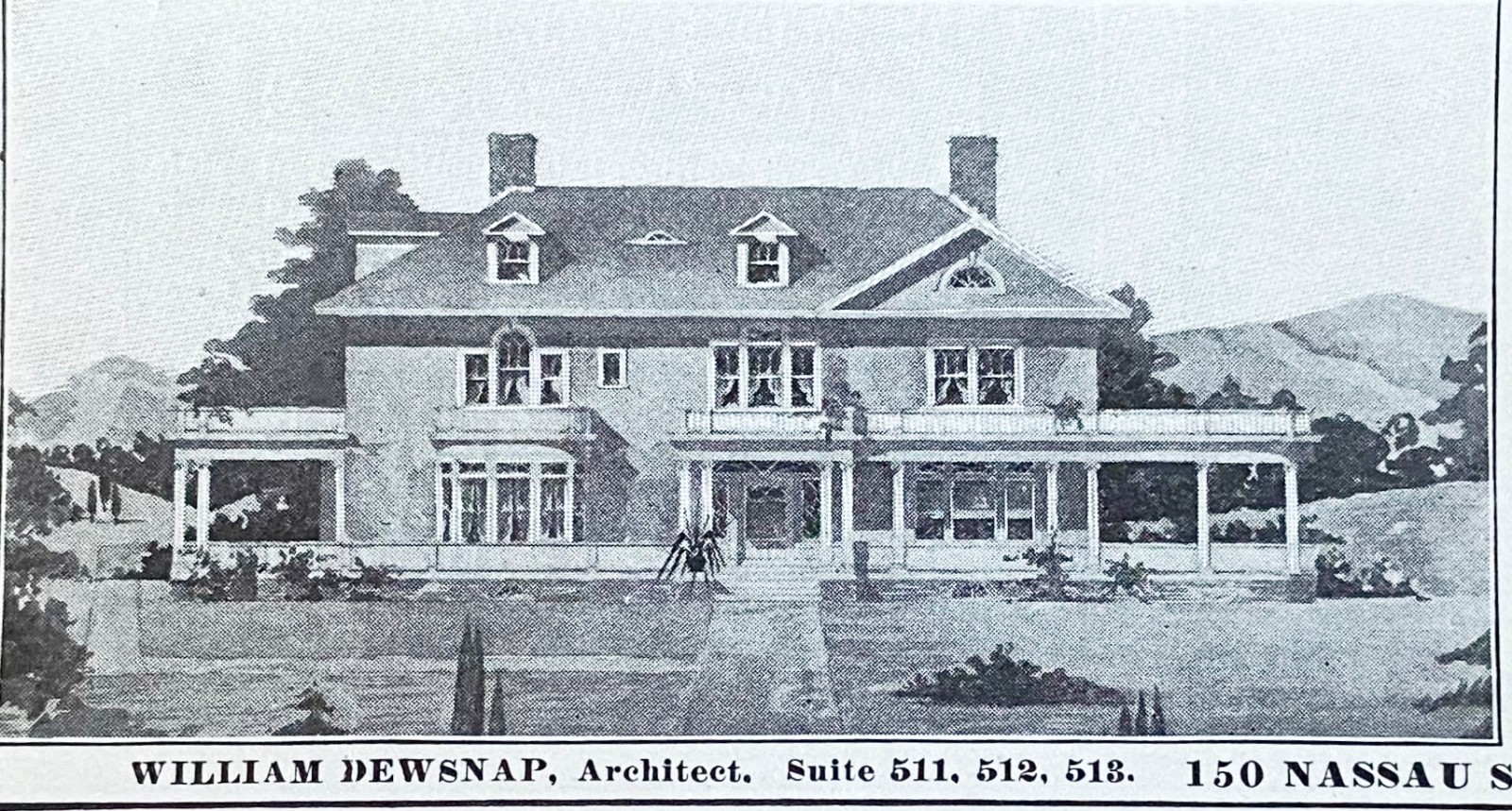 WILLIAM DEWSNAP, ARCHITECT Country&Suburban Houses Design Book Vtg 1905 Print Ad