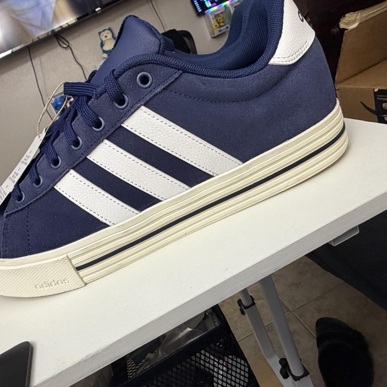 Adidas Daily 4.0 Navy Sneakers, Size US 11, Iconic Three Stripes Adidas Daily 4.0 Navy Sneakers, Size US 11, Iconic Three Stripes