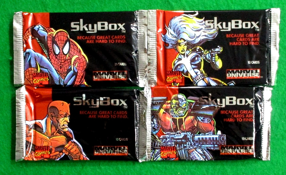 1993 MARVEL UNIVERSE IV SKYBOX 4 FACTORY SEALED PACKS-ALL 4 VARIATIONS