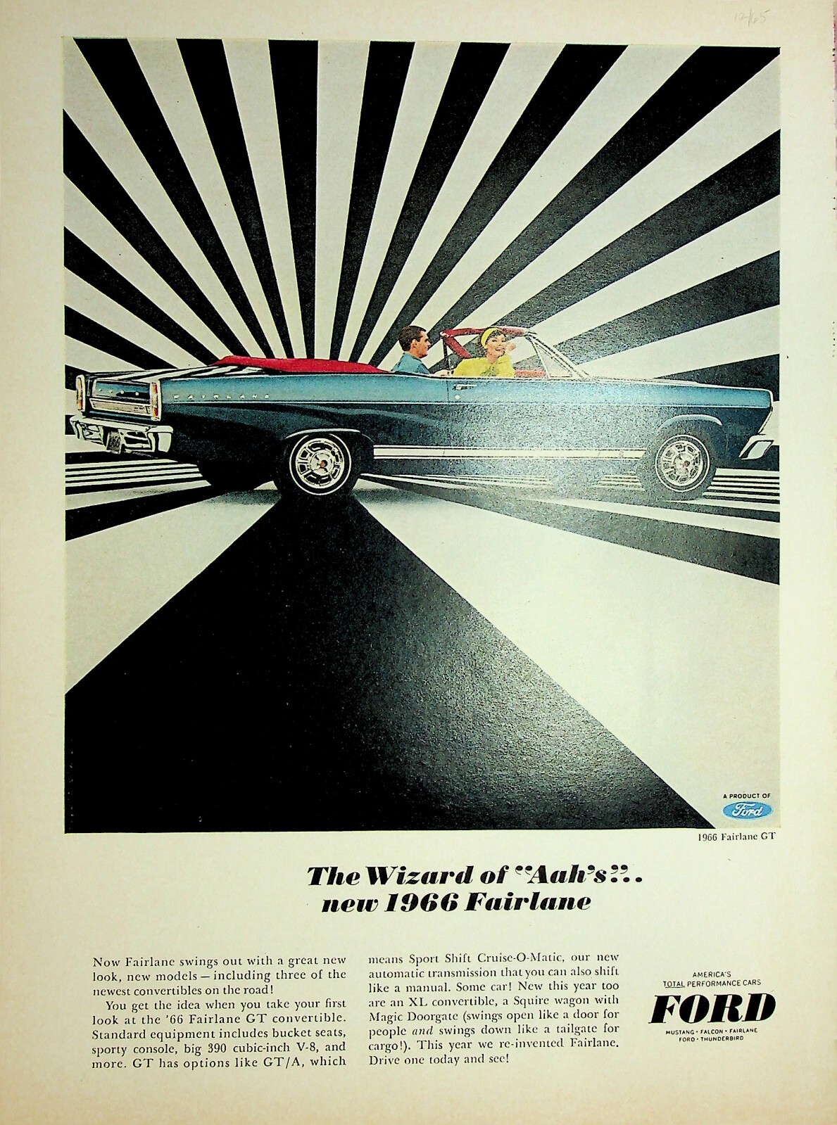 Original 1966 Ford AD: The Wizard of \