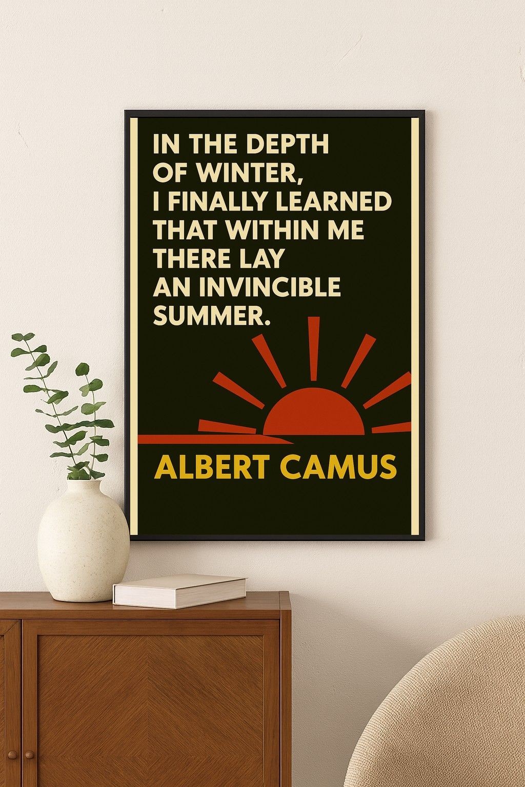 Albert Camus Inspirational Quote Poster - 24x36” Print 🌅