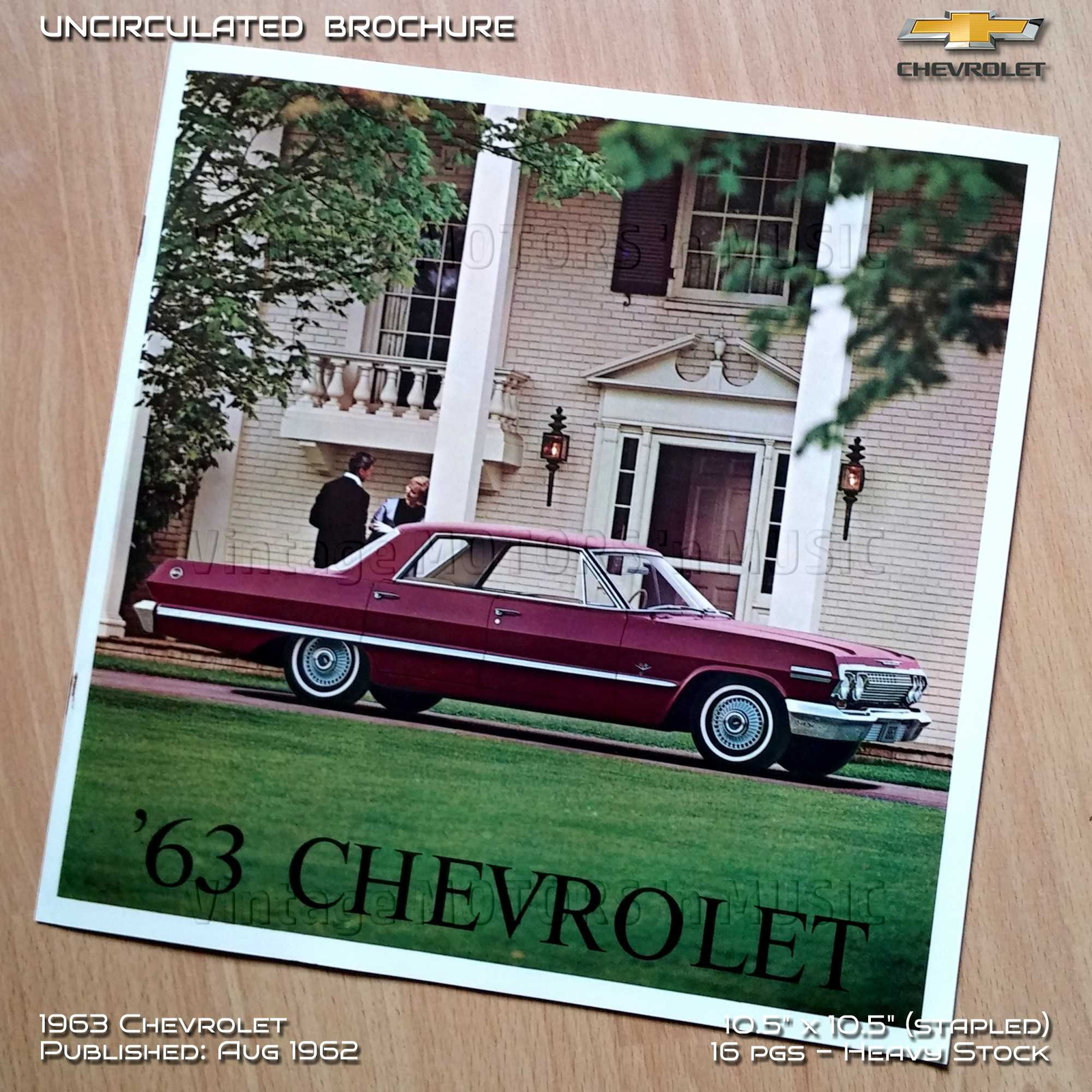 UNCIRCULATED Vintage 1963 Chevrolet Impala BelAir Wagons 16 pg Color Brochure