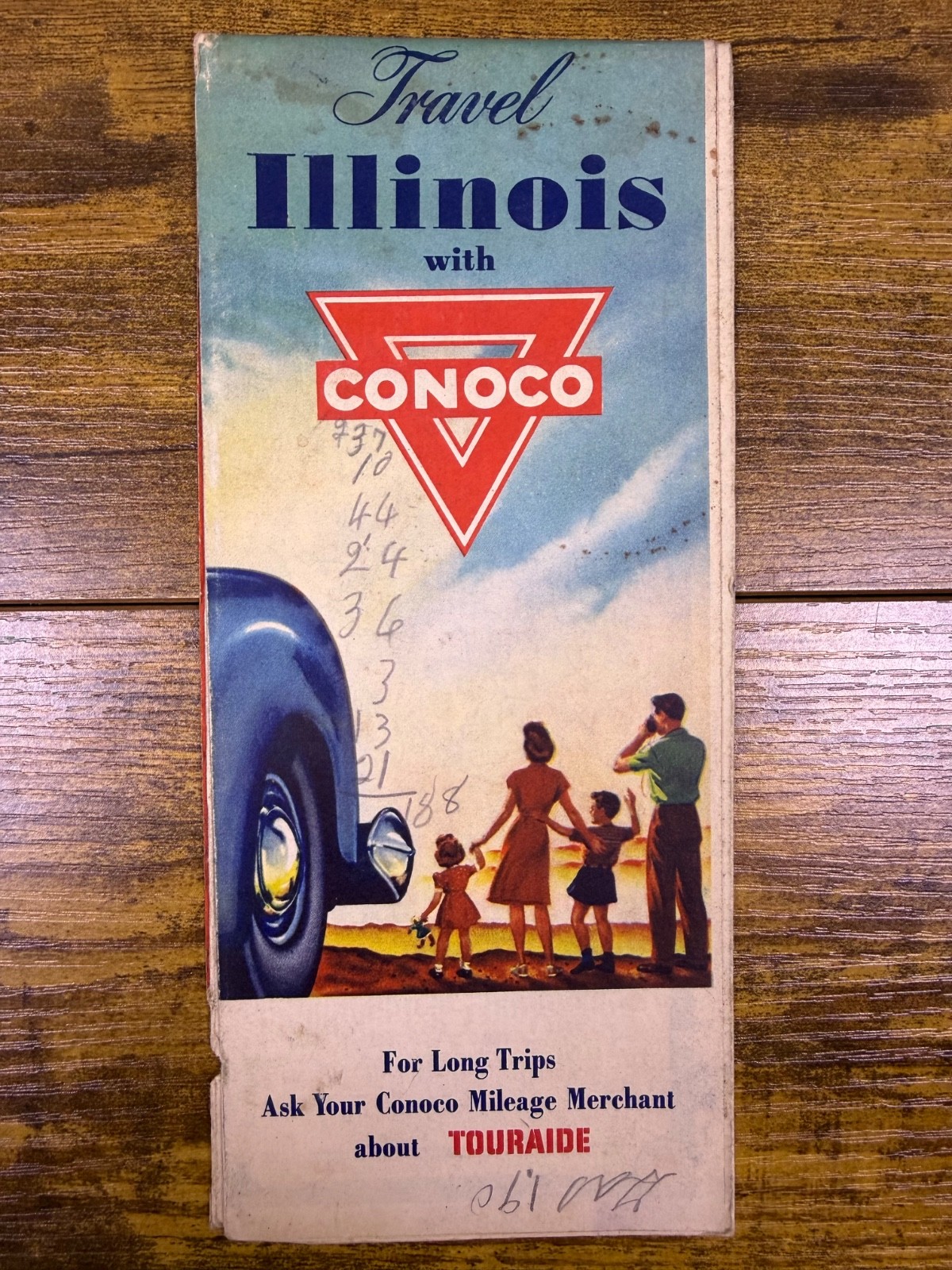 Conoco Oil Travel Illinois Travel Brochure Foldout Map Touraide 1960s Pamphlet 