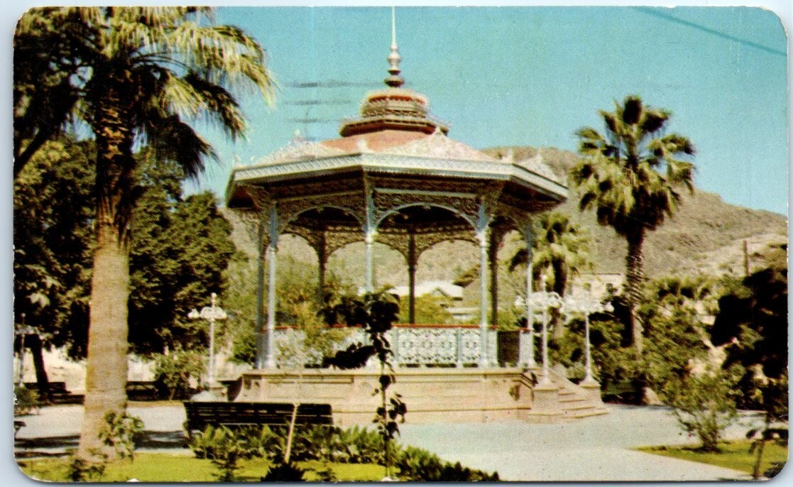 Postcard - Park & Kiosk - Guaymas, Mexico
