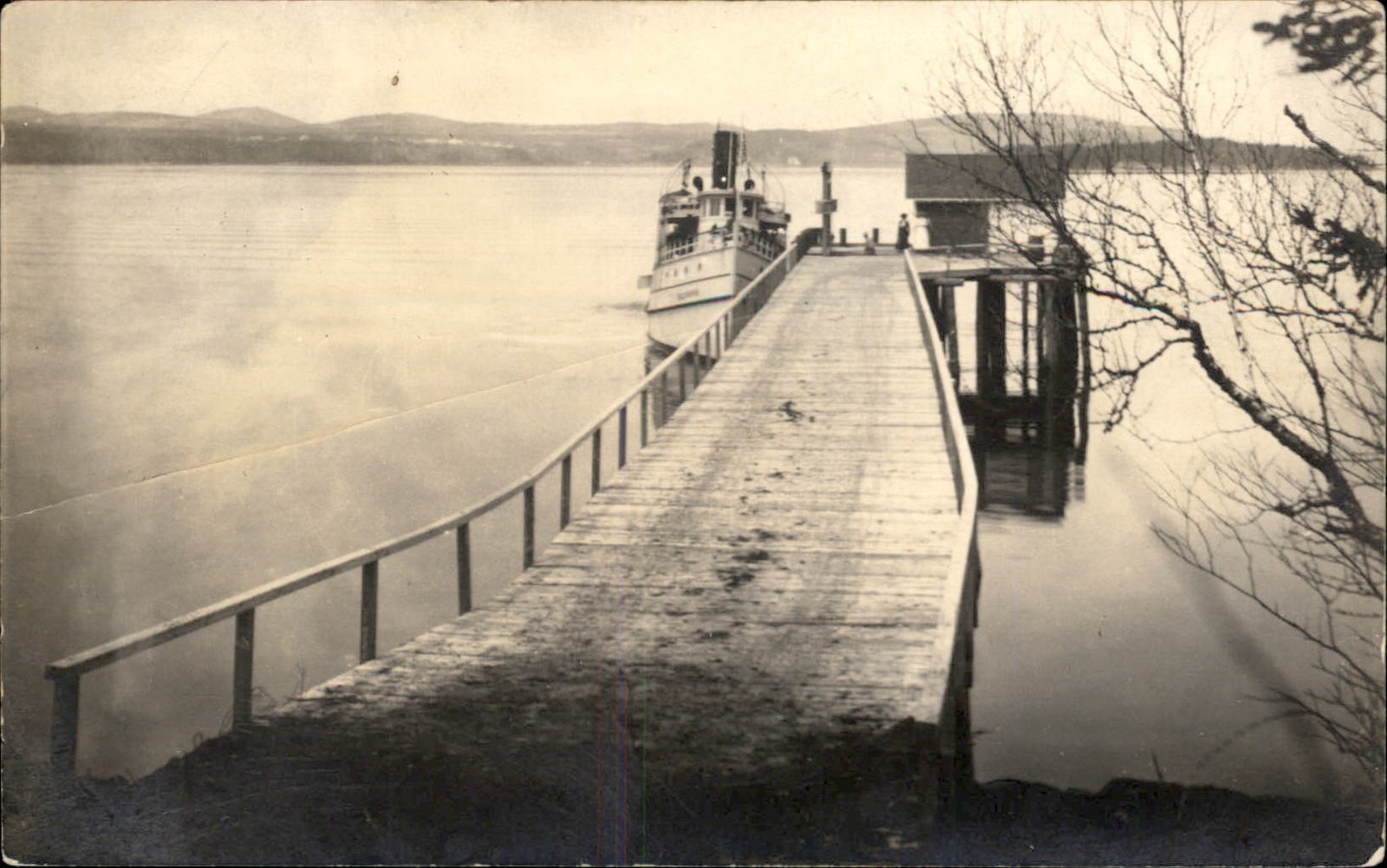 Belfast Maine ME Postmark St.eamboat Dock c1900s-10s Real Photo Postcard bhn