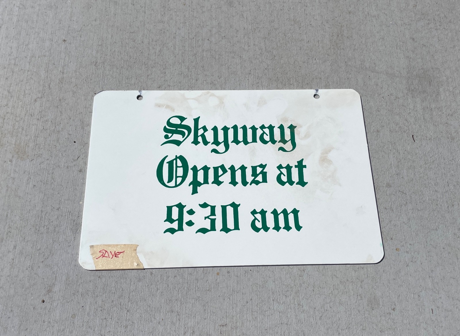 RARE DISNEYLAND SIGN double sided PROP Fantasyland SKYWAY 1980’s- 90’s vintage