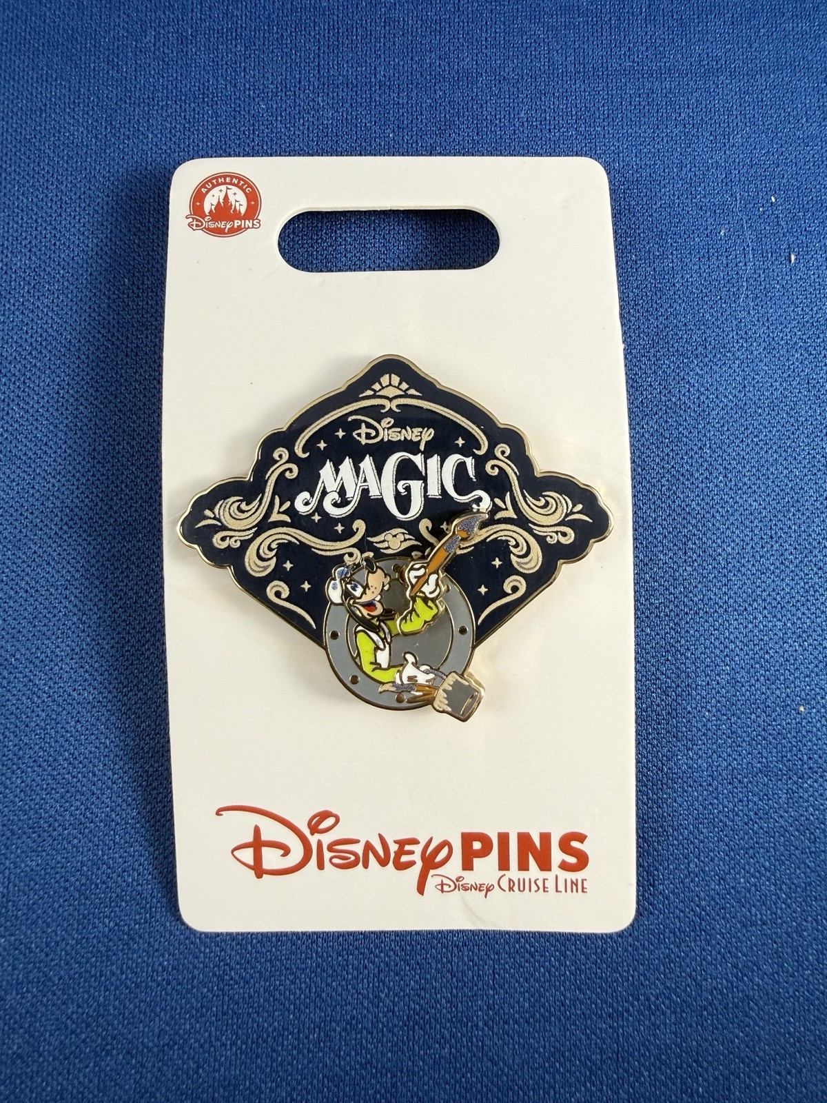 2026 Disney Cruise Line DCL Magic Goofy Painter Painting Ship Stern Aft Logo Pin