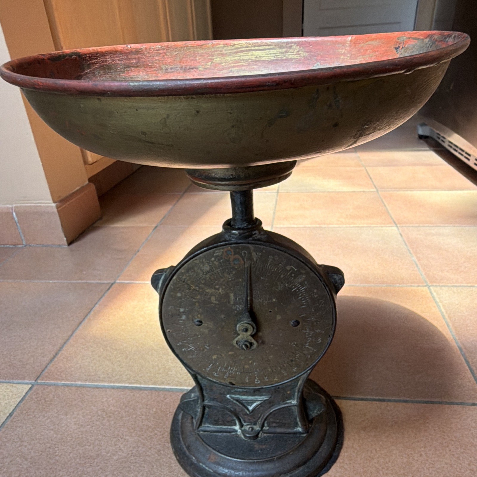 Salter Family Scale No. 50 Antique Victorian Manual Kitchen Scale w/ Bowl