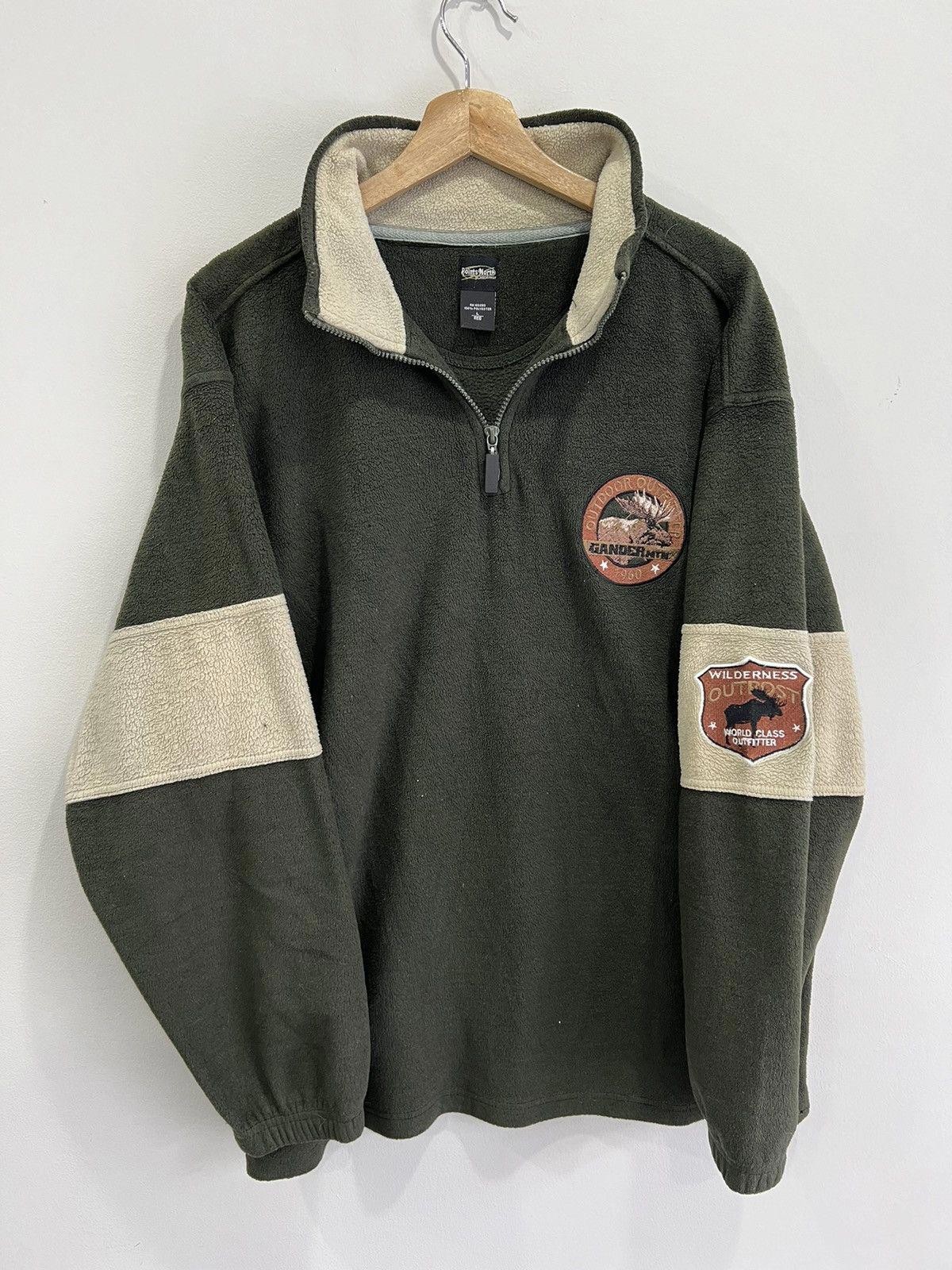 Vtg Outdoor Outfitters Fleece Gander moose sweater animal