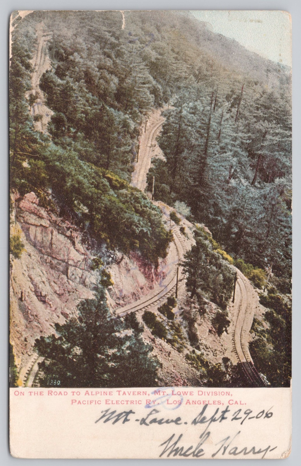 Los Angeles CA Mt Lowe Pacific Electric Railway Alpine Tavern 1906 UDB Postcard