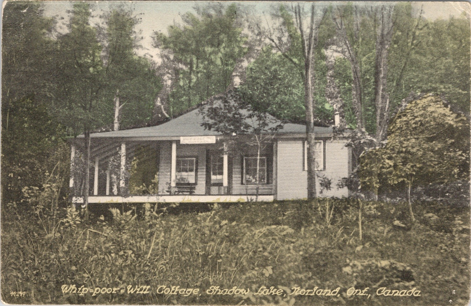 Whip Poor WILL Cabin Shadow Lake Norland Ontario Canada 1913 Postcard