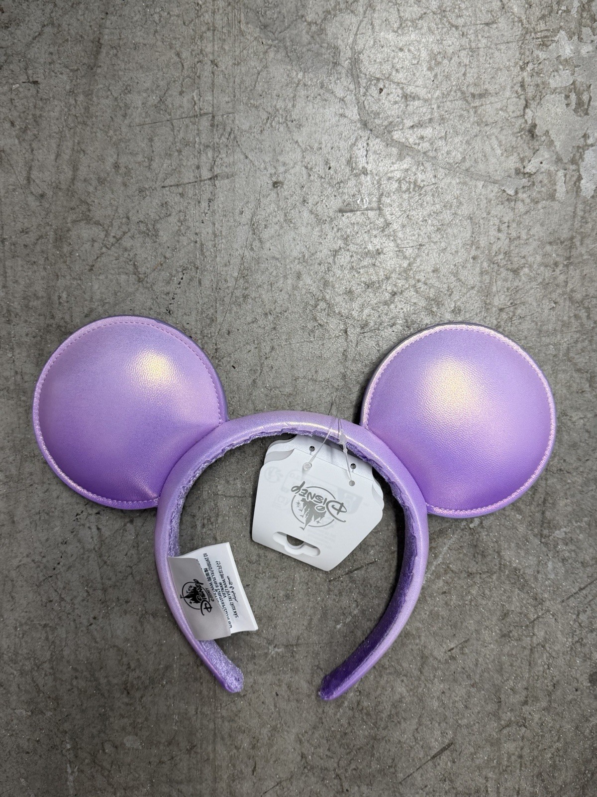 Disney Parks Lavender Faux Leather Mickey Mouse Ears Headband NEW