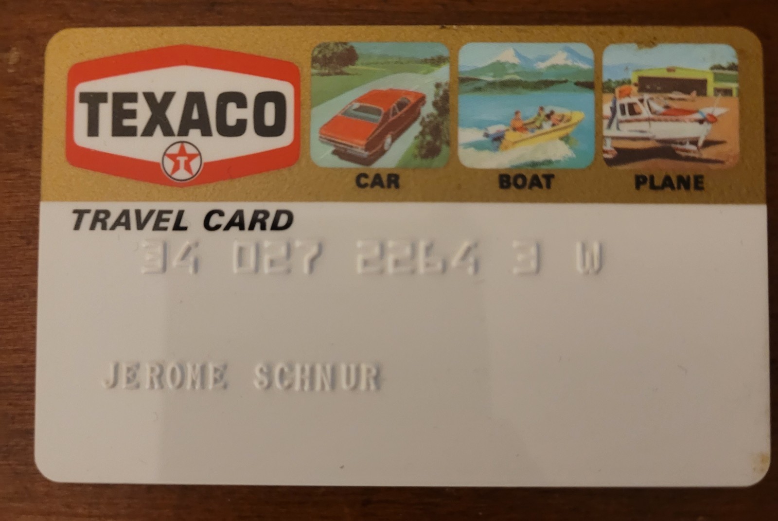 Vintage 1970\'s TEXACO Gas Oil Charge Account  Credit Charge Card 
