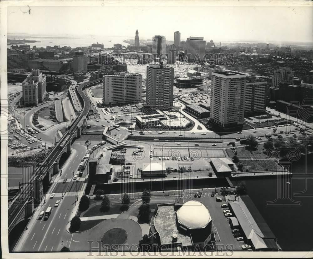 1965 Press Photo Aerial view of the new Northeast City-Boston - lrx76926