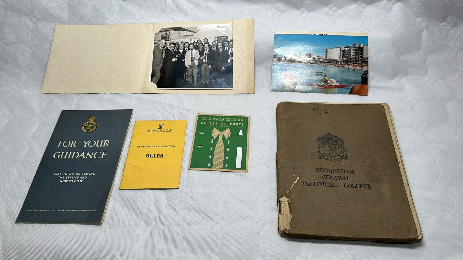 Vintage Birmingham Central Technical College Notebook RAF Booklet Ephemera Lot