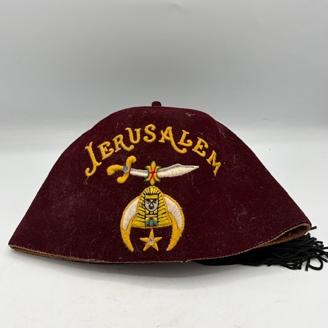 1940’s Jerusalem Shriners Fez From Gemsco, New York, NY