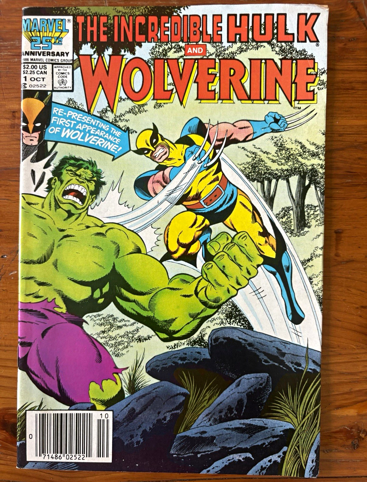 Marvel The Incredible Hulk and Wolverine #1 1986 Stan Lee/Len Wein Herb Trimpe