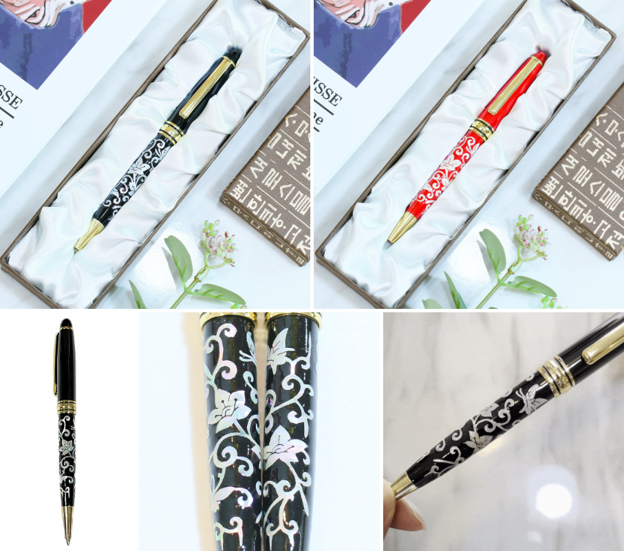 Luxury Korean Mother of Pearl Ballpoint Pen / Korean Traditional / K-Culture