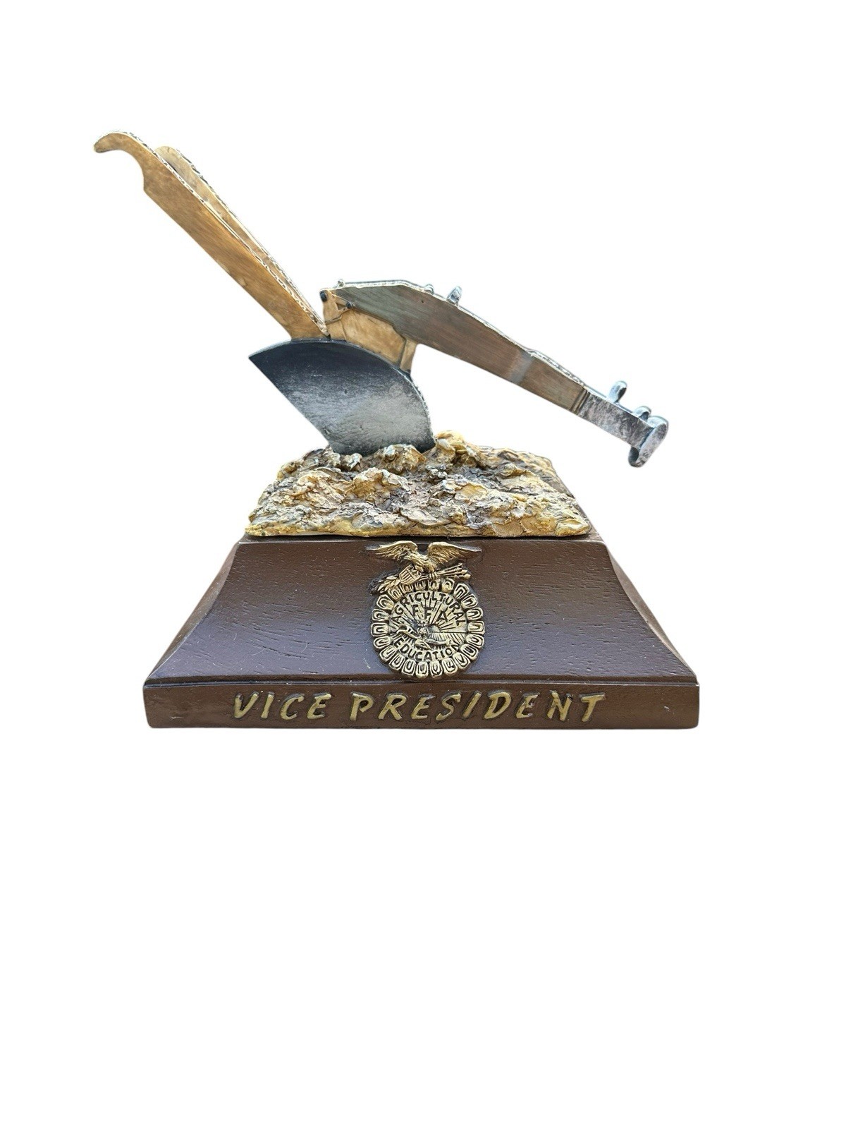 Rare Vintage FFA Vice President Plow Officer Station Display National FFA