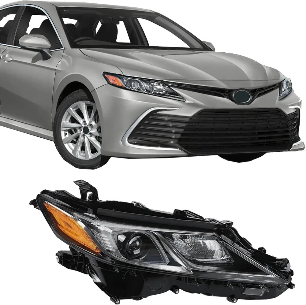 Headlights Fit 2018-2022 Toyota Camry L LE SE Projector Headlamp Replacements W/